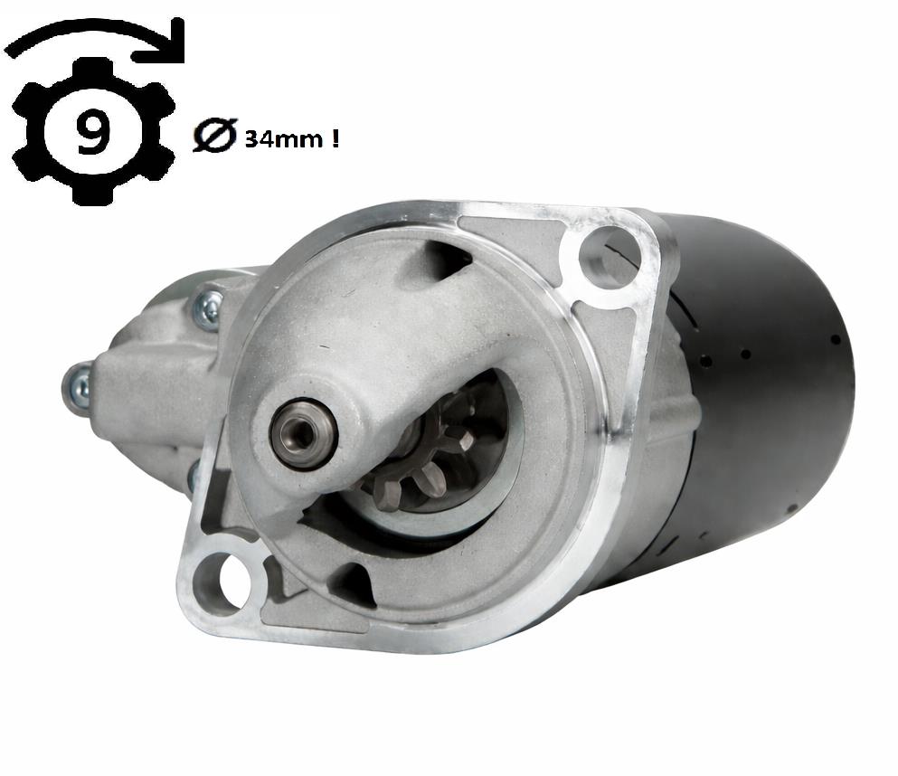 Anlasser Starter passend für Lombardini LDW LDW502FOCS (9 Zahn Ritzel/ 34mm)